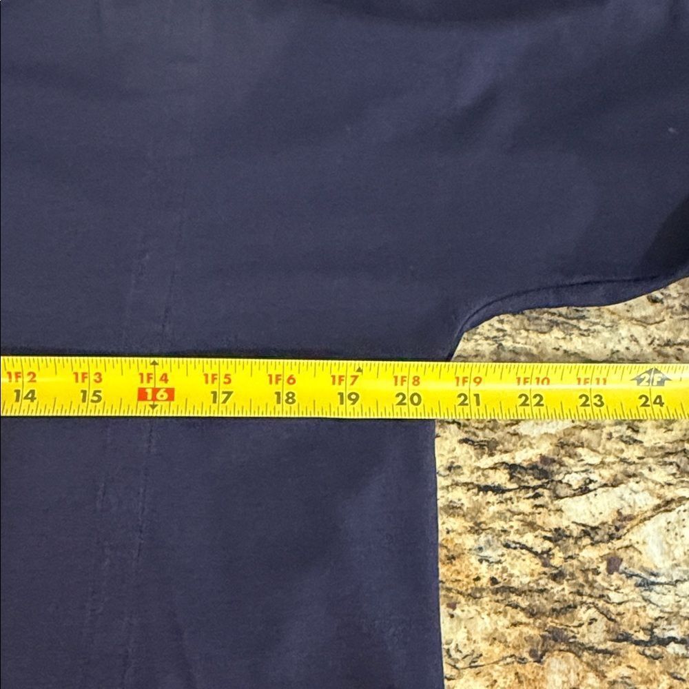 COS Navy Ruched Side Dress Women’s Size S Minimalist Short Sleeve Shift - Picture 8 of 9